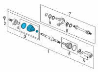 OEM 2022 Honda Civic BOOT SET, OUTBOARD Diagram - 44018-T20-305