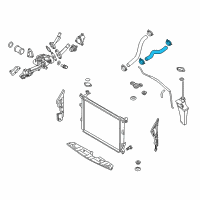 OEM 2009 Hyundai Genesis Hose Assembly-Radiator, Upper Diagram - 25414-3M000