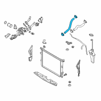 OEM Hyundai Genesis Hose Assembly-Radaator, Lower Diagram - 25415-3M000