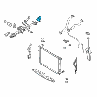 OEM 2009 Hyundai Genesis Fitting-Coolant Inlet Diagram - 25631-3C660