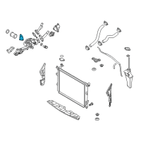 OEM 2013 Hyundai Genesis Gasket-Thermostat Housing Diagram - 25652-3C660