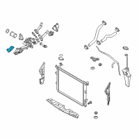 OEM Hyundai Genesis Gasket-Thermostat Housing Diagram - 25651-3C660