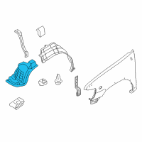 OEM 2000 Infiniti QX4 Protector-Front Fender, Front RH Diagram - 63844-3W700