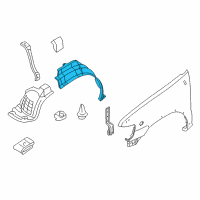OEM 1996 Nissan Pathfinder Protector-Front Fender, Rear RH Diagram - 63842-0W000
