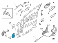 OEM 2022 Hyundai Santa Cruz Hinge Assembly-Door Lower, LH Diagram - 79315-1Y300