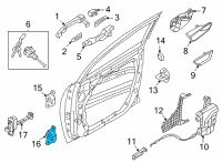 OEM 2019 Kia Rio Hinge Assembly-Door Lower LH Diagram - 793151Y300