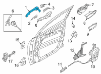 OEM 2022 Hyundai Santa Cruz HANDLE ASSY-DOOR OUTSIDE, LH Diagram - 82651-N9400