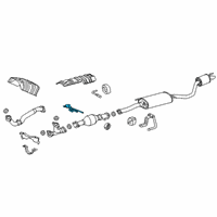 OEM 2022 Lexus RX350 Bracket, Exhaust Pipe Diagram - 17572-0P160