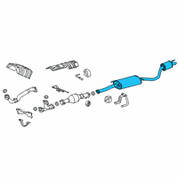 OEM 2018 Lexus RX350L Exhaust Tail Pipe Assembly Diagram - 17430-31F60