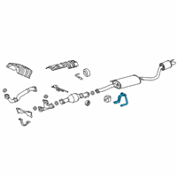 OEM 2022 Lexus RX350L Bracket, Exhaust Pipe Diagram - 17574-0P130