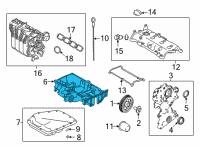 OEM 2020 Nissan Altima Pan Assy Oil Diagram - 11110-6CA1A