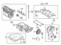 OEM 2019 Nissan Altima Gasket-Adapter Diagram - 16175-6CA0A