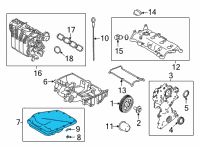 OEM 2021 Nissan Rogue Pan Assy-Oil Diagram - 11110-6RA0B