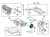 OEM 2022 Nissan Altima Pulley-Crankshaft Diagram - 12303-6CA0A