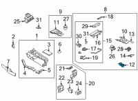 OEM Nissan Rogue Holder - Assembly Cup Diagram - 68430-6RB0A
