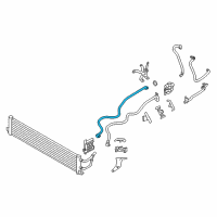 OEM 2019 BMW 530e xDrive Transmission Oil Cooler Line Feed Front Diagram - 17-22-8-602-407