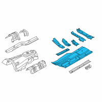 OEM BMW 550i GT Floor Pan Diagram - 41127248241