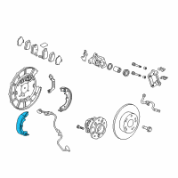 OEM 2011 Honda Pilot Shoe A, Parking Brake Diagram - 43153-STX-A01