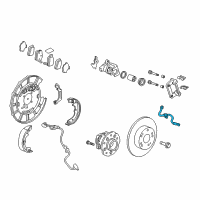 OEM 2011 Acura MDX Hose Set, Right Rear Brake (B) Diagram - 01466-STX-A00