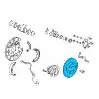 OEM 2009 Honda Pilot Drum In Disk, Rear B Diagram - 42510-TK8-A01