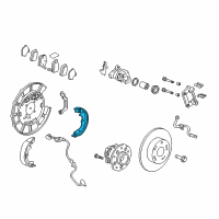 OEM 2011 Acura ZDX Shoe B, Passenger Side Parking Brake Diagram - 43154-STX-A01