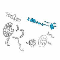 OEM 2013 Acura ZDX Caliper Sub-Assembly, Right Rear Diagram - 43018-STX-A01