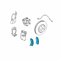 OEM 2006 Cadillac CTS Front Pads Diagram - 19122384