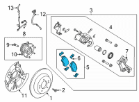 OEM 2021 Hyundai Elantra Pad Kit-Rear Disc Brake Diagram - 58302-AAA40