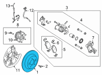 OEM 2017 Hyundai Ioniq Disc Assembly-Rear Brake Diagram - 58411-G2300