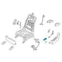 OEM Infiniti QX80 Front Seat Switch Assembly, Left Diagram - 87066-1LD8A