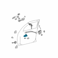 OEM 2004 Lexus RX330 Front Door Inside Handle Sub-Assembly, Left Diagram - 69206-48060-B0