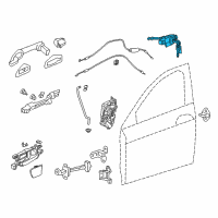 OEM Honda Accord Cylinder, L Door Diagram - 72185-T2A-A01