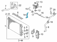 OEM 2020 Toyota Prius By-Pass Hose Diagram - 16261-37230