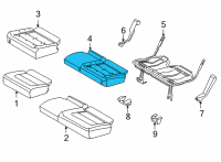 OEM 2022 Ford Bronco PAD - REAR SEAT CUSHION Diagram - M2DZ-7863841-A