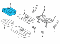 OEM 2022 Ford Bronco PAD - REAR SEAT CUSHION Diagram - M2DZ-7863840-A