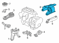 OEM 2021 Honda CR-V Mounting Rubber Assembly-, Transmission Diagram - 50850-TMB-H53