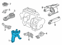 OEM 2020 Honda CR-V Mounting, Engine Side Diagram - 50820-TPG-A51
