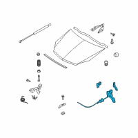 OEM 2008 Saturn Astra Cable, Hood Primary Latch Release Diagram - 24465306