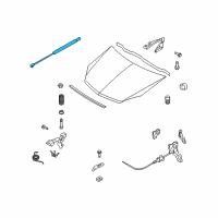 OEM 2009 Saturn Astra Strut, Hood Diagram - 24465295