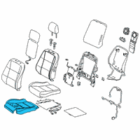 OEM 2015 Lexus ES350 Pad, Front Seat Cushion Diagram - 71512-33381