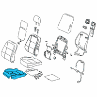 OEM 2013 Lexus ES300h Pad, Front Seat Cushion Diagram - 71512-33381