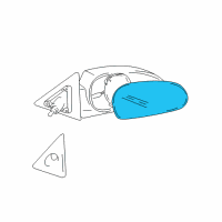 OEM 2000 Hyundai Accent Mirror & Holder Assembly-Outside Rear Vi Diagram - 87611-25000