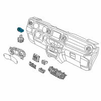 OEM 2021 Jeep Wrangler Headlamp Diagram - 68292842AC