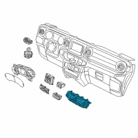 OEM Jeep Center Stack Upper Diagram - 6SX70DX9AA