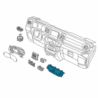 OEM 2019 Jeep Wrangler Center Stack Upper Diagram - 6SX70DX9AA