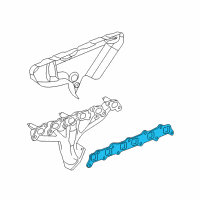 OEM 2007 Chevrolet Trailblazer Manifold Gasket Diagram - 12595010