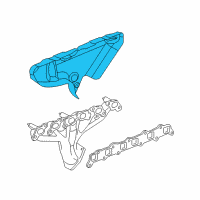 OEM GMC Envoy Shield-Exhaust Manifold Heat Diagram - 12597167