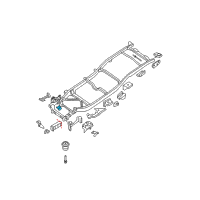 OEM 2009 Nissan Frontier Bracket-Differential Mounting, Front RH Diagram - 50332-7S031