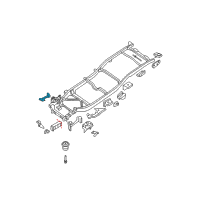 OEM 2010 Nissan Frontier Engine Mounting Bracket Assembly, Left Diagram - 50311-EA030