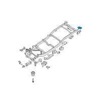 OEM 2015 Nissan Frontier Bracket-Rear Body Mounting, 5TH R Diagram - 95252-EA830